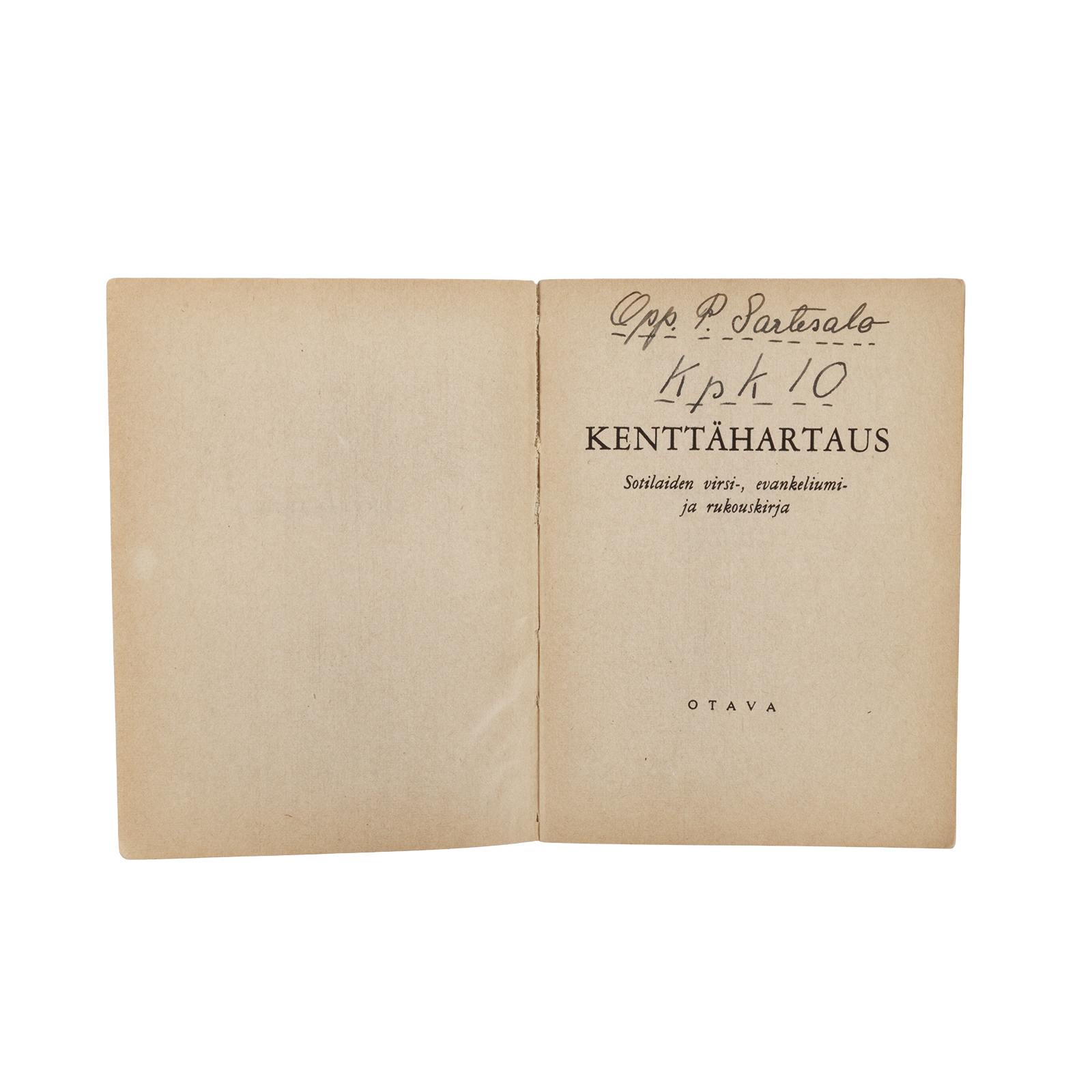 Field Devotions: Hymn, Gospel and Prayer Book, 1940