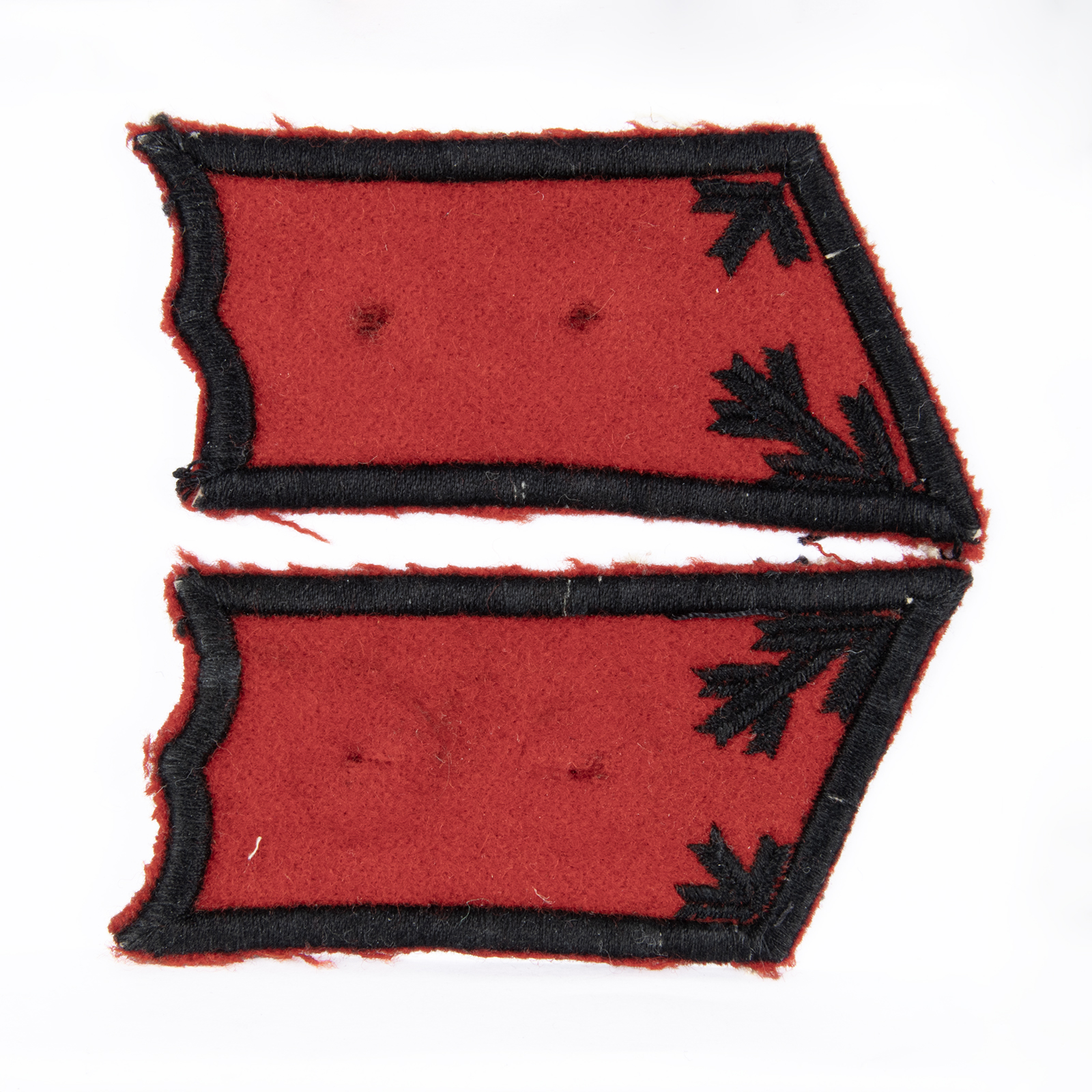 M/36-39 Collar Tabs, Field Artillery Lieutenant, Without Roses