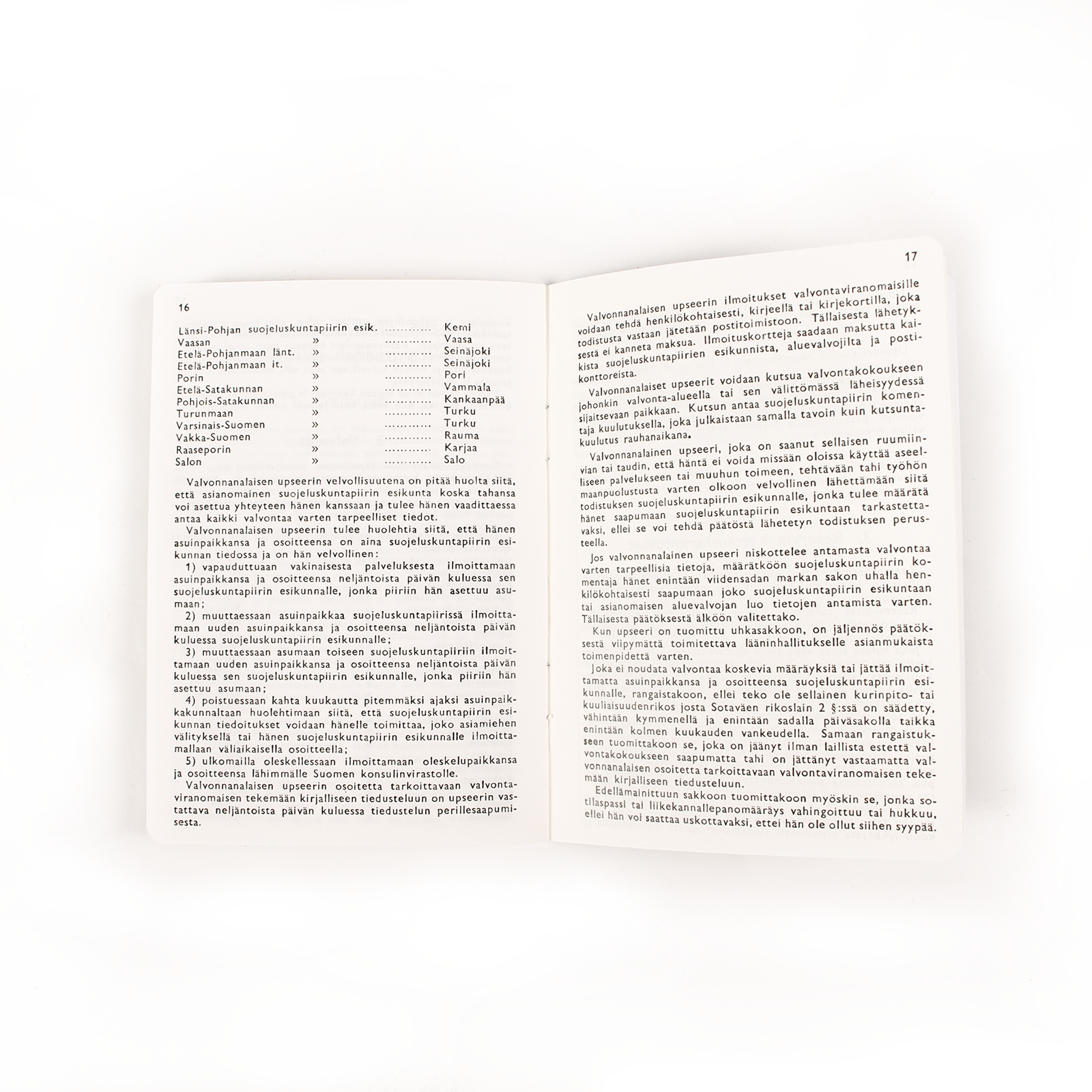 Finnish officers military pass, reproduction