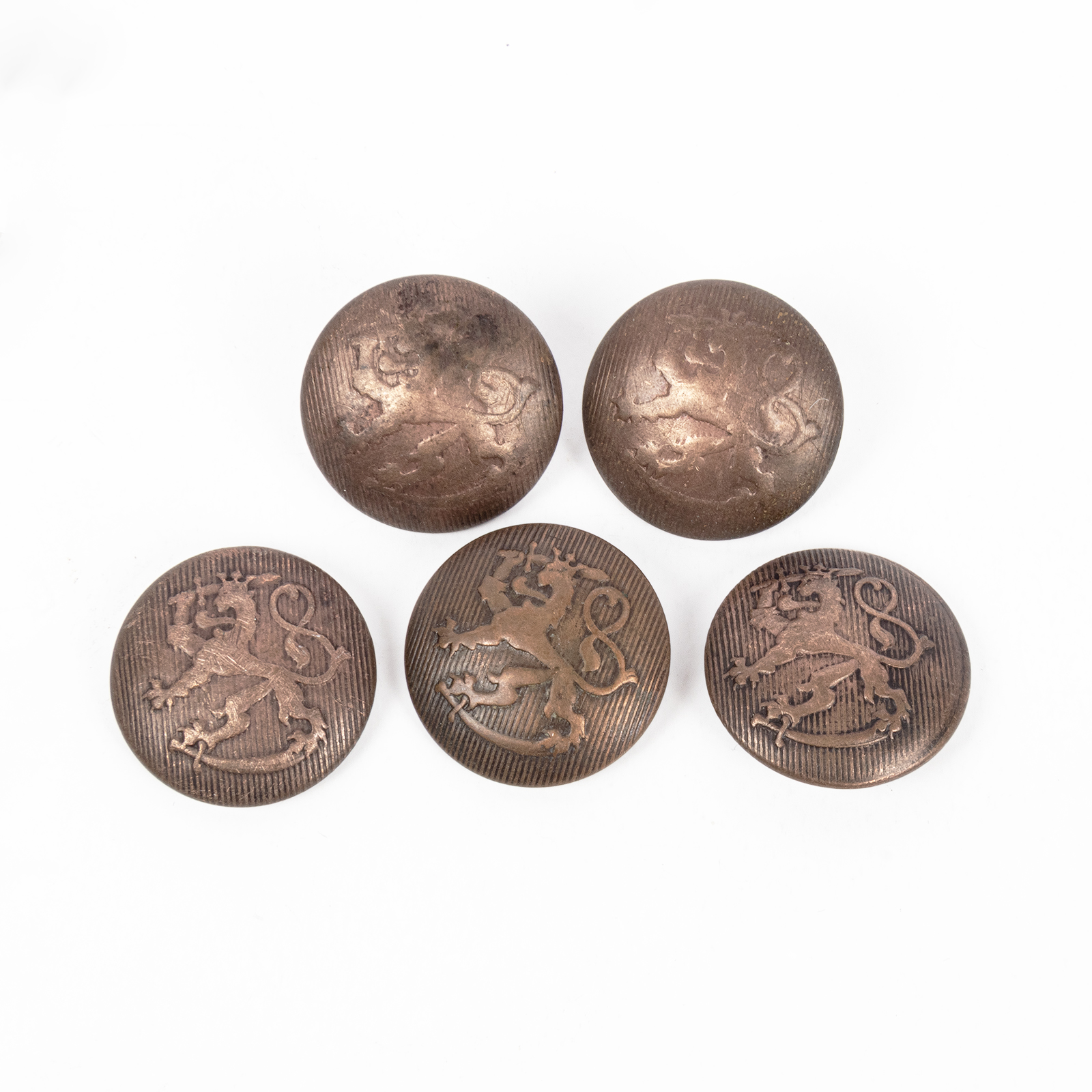Coat of Arms Button Lot, Copper, Stamped #30