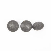 Coat of Arms Button Lot, Grey, Stamped #33