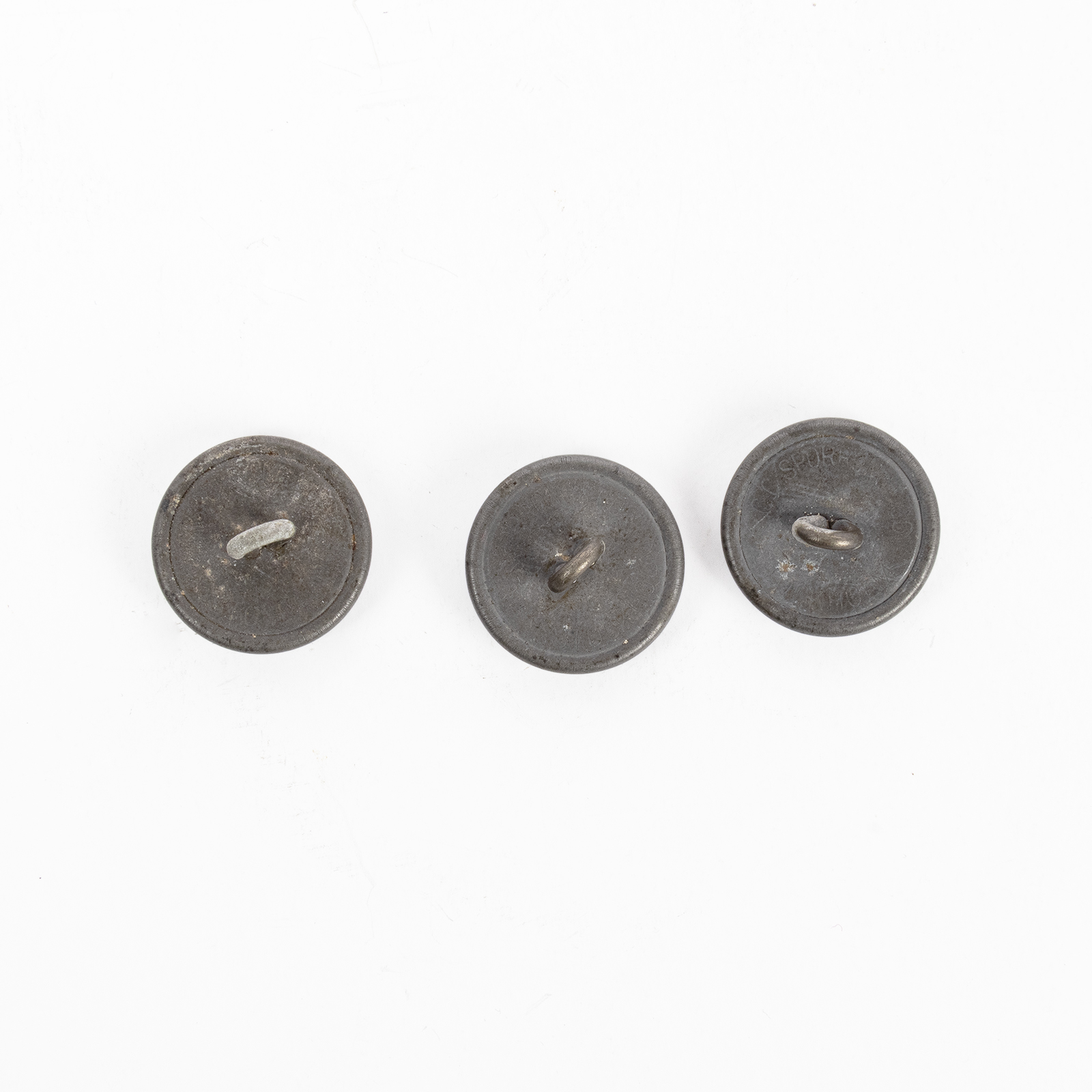 Coat of Arms Button Lot, Grey, Stamped #33