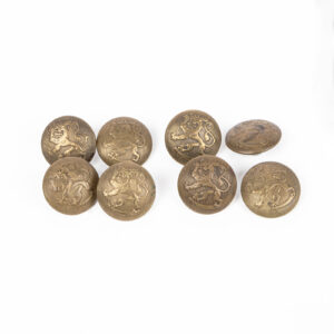 Coat of Arms Button Lot, Brass, Stamped #34