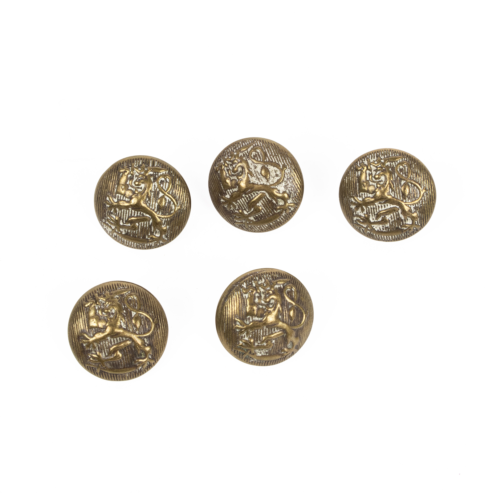Coat of Arms Button Lot, Brass, Stamped #35