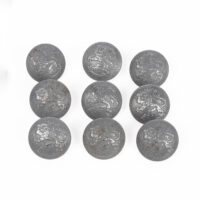 Coat of Arms Button Lot, Grey, Stamped #37
