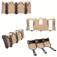 FIN-CANVAS-AMMO-POUCH-TYPE-1-001-KHAKI-BLACK-WHITE-001 Canvas Ammunition Pouch, Type 1, Reproduction