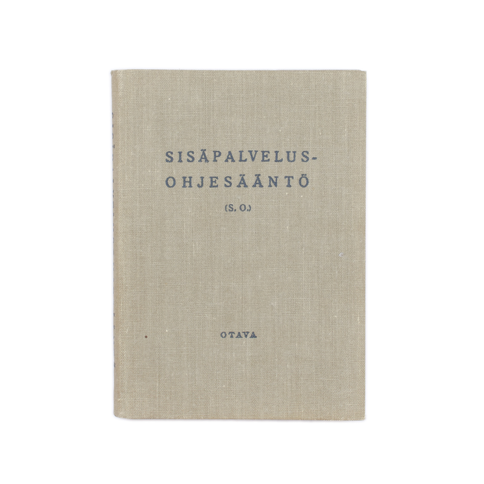 FIN-MANUAL-008-001 Barracks Service Regulations, 1937